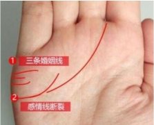 婚姻线分叉好吗，婚姻线分叉一条向上一条向下